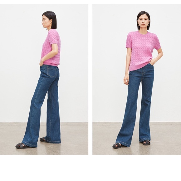 CHICJOC 100% Pure Cashmere Cable-Knit Crewneck Sweater - Picture 7 of 11